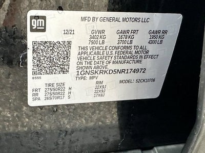 2022 Chevrolet Tahoe RST