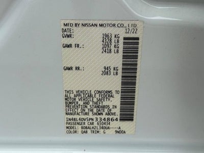 2023 Nissan Altima SV FWD