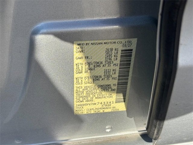 2017 Nissan Frontier SV V6