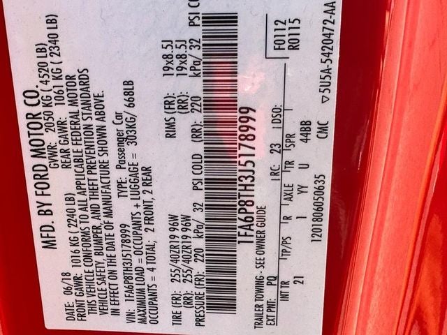 2018 Ford Mustang EcoBoost