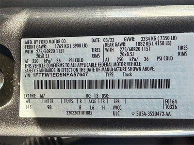 2022 Ford F-150 Platinum *ONE OWNER*