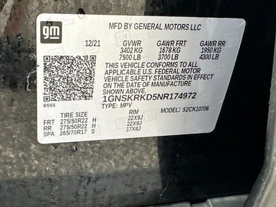 2022 Chevrolet Tahoe RST *SUNROOF LEATHER ONE OWNER*