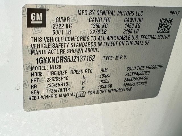 2018 Cadillac XT5 Luxury *ONE OWNER*