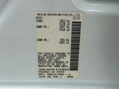 2023 Nissan Altima 2.5 SV *ONE OWNER*