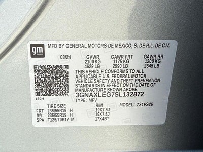 2025 Chevrolet Equinox RS IN SHOP AVAILABLE SOON *SUNROOF & LEATHER ONE OWNE