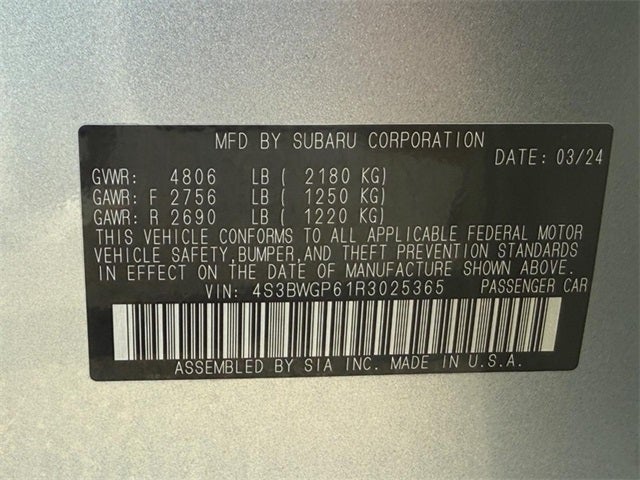 2024 Subaru Legacy Touring XT *ONE OWNER*