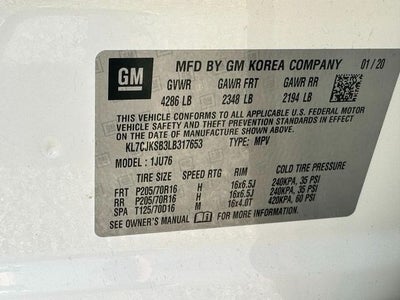 2020 Chevrolet Trax LS IN SHOP AVAILABLE SOON