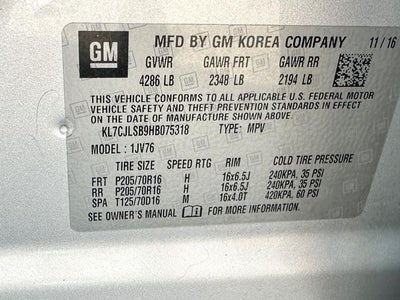 2017 Chevrolet Trax LT *VERY LOW MILEAGE ONE OWNER*
