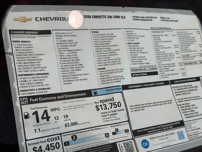2026 Chevrolet Corvette Z06 2LZ