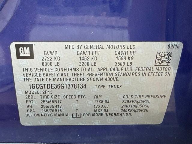 2016 Chevrolet Colorado Z71