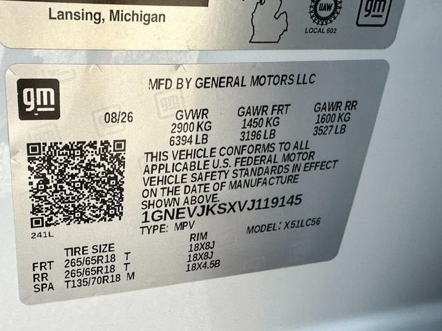 2027 Chevrolet Traverse Z71