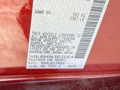 2025 Nissan Altima 2.5 SV