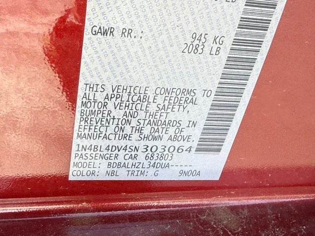 2025 Nissan Altima 2.5 SV