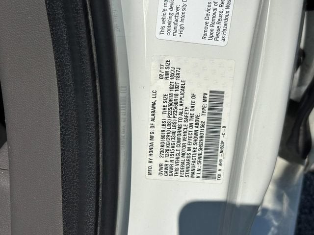 2017 Honda Odyssey Touring Elite