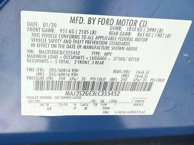 2020 Ford EcoSport SE