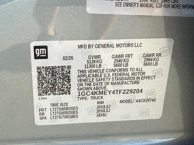 2026 Chevrolet Silverado 2500HD 4WD Crew Cab 159" Custom