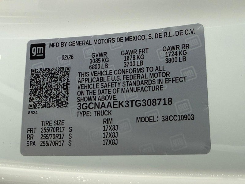 2026 Chevrolet Silverado 1500 2WD Reg Cab 140" Work Truck