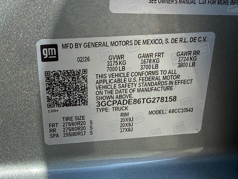 2026 Chevrolet Silverado 1500 2WD Crew Cab 147" RST