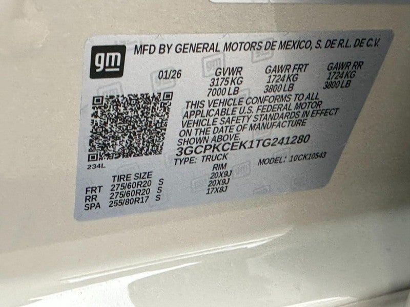 2026 Chevrolet Silverado 1500 4WD Crew Cab 147" Custom Trail Boss