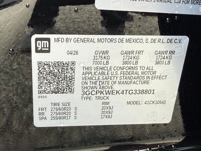 2026 Chevrolet Silverado 1500 4WD Crew Cab 147" RST