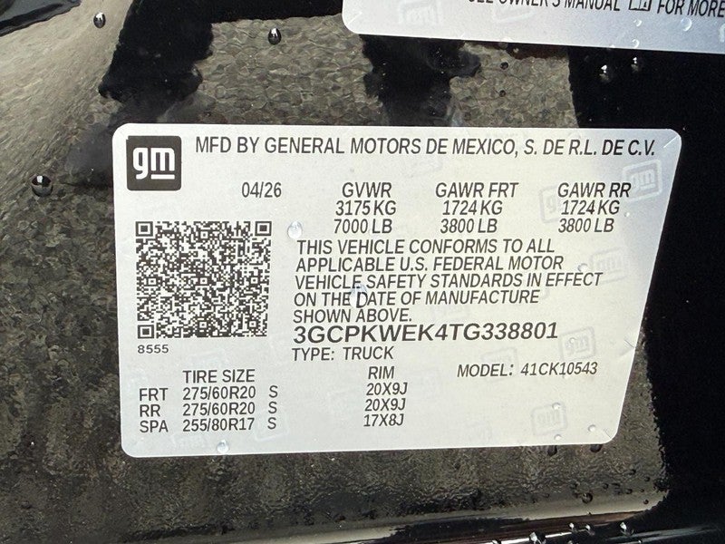 2026 Chevrolet Silverado 1500 4WD Crew Cab 147" RST