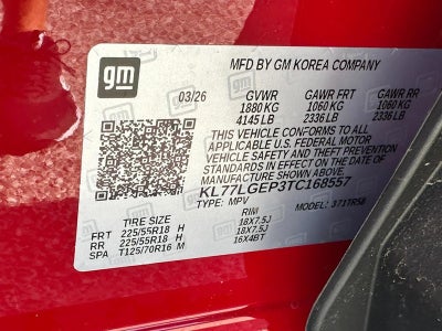2026 Chevrolet Trax FWD 4dr 1RS