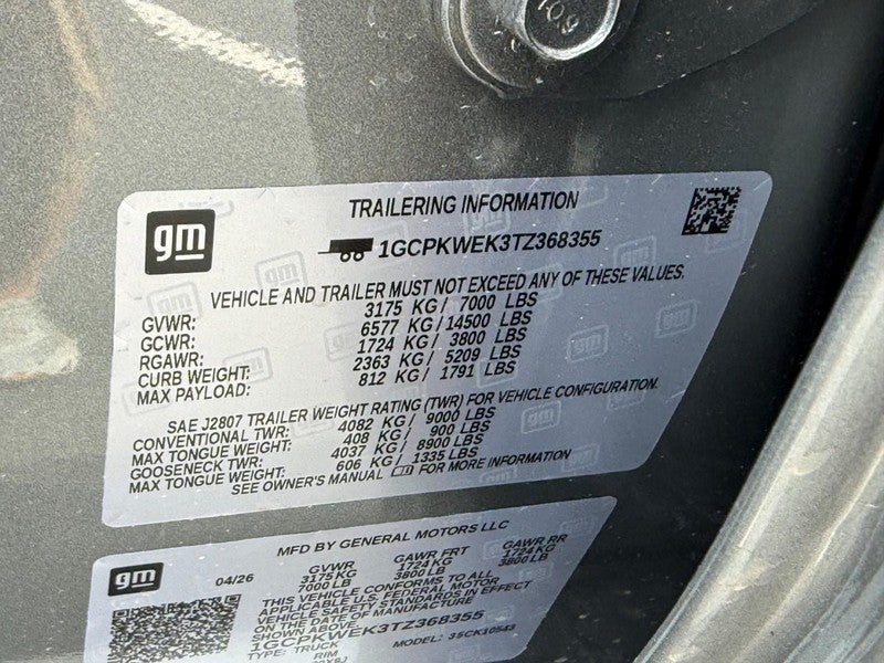 2026 Chevrolet Silverado 1500 4WD Crew Cab 147" RST