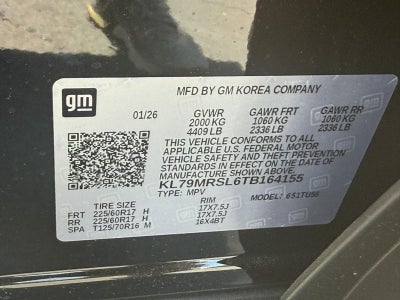 2026 Chevrolet TrailBlazer AWD 4dr LT